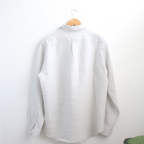 Men’s JCrew Linen Button Down Sz: L - Picture 4 of 6